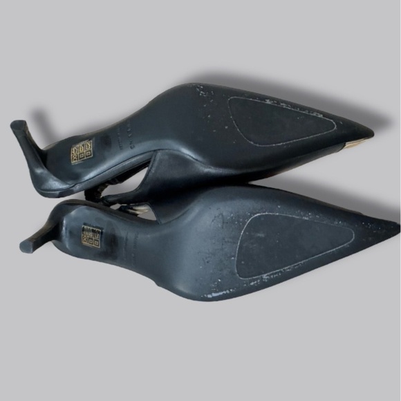 ANINE BING Nina Heels Metal Toe Cap Black Size 41/10.5 11 US - Picture 6 of 12